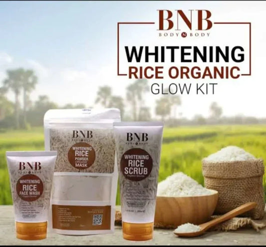 4 In 1 Bnb-rice Whitening And Glowing Facial Kit Sun Screen +face Wash+ Scrub+ Mask &amp