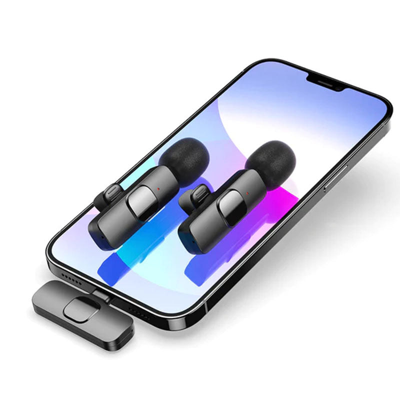 K9 Wireless Microphone dual Lavalier with USB Type C Cable -