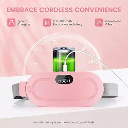 New Period Cramp Relief Electric Heating Belt Massager