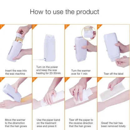 Pack of 3 Roll on Wax Heater Machine Portable